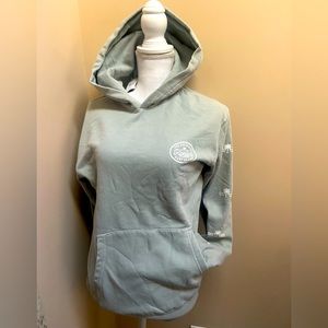 NWT S Rip Curl pale green Original Surf pullover fleece hoodie *print defect 🌊